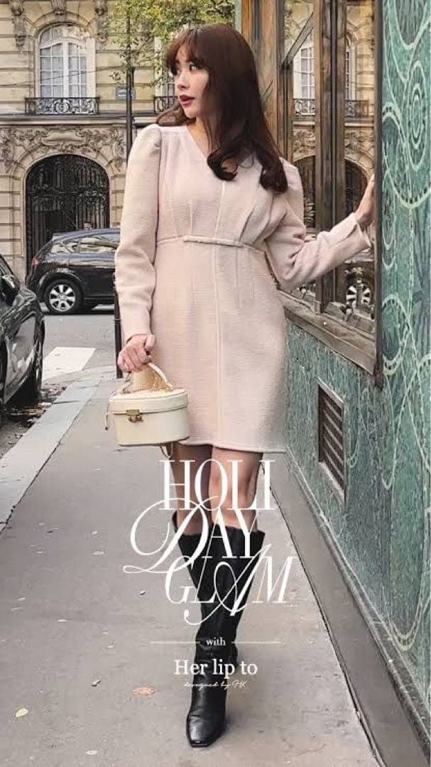 新品タグ付き ハーリップトゥ ブークレ ミニドレス