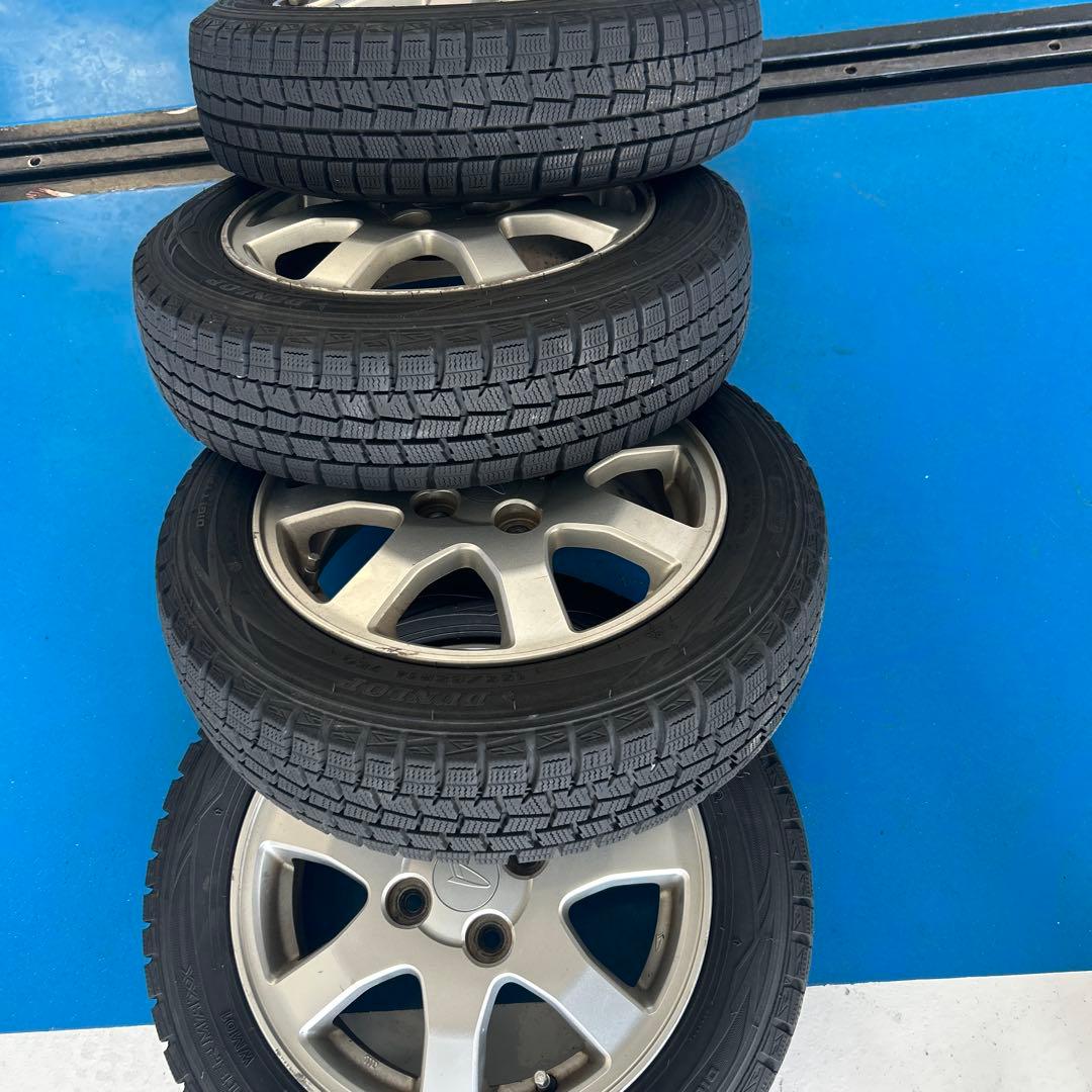 ダイハツ純正アルミホイール１４インチスタッドレスタイヤ４本セット送料込