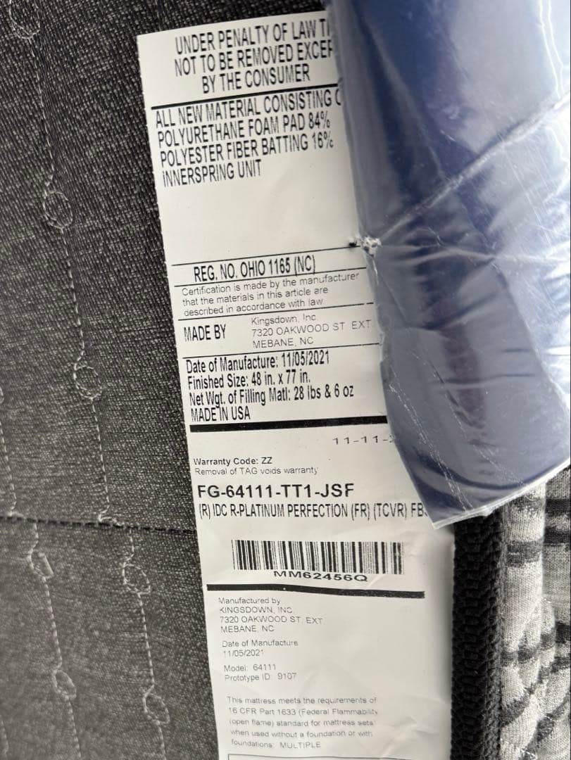 C1157☆REGALIA　レガリア　パーフェクション　セミダブル　マットレス