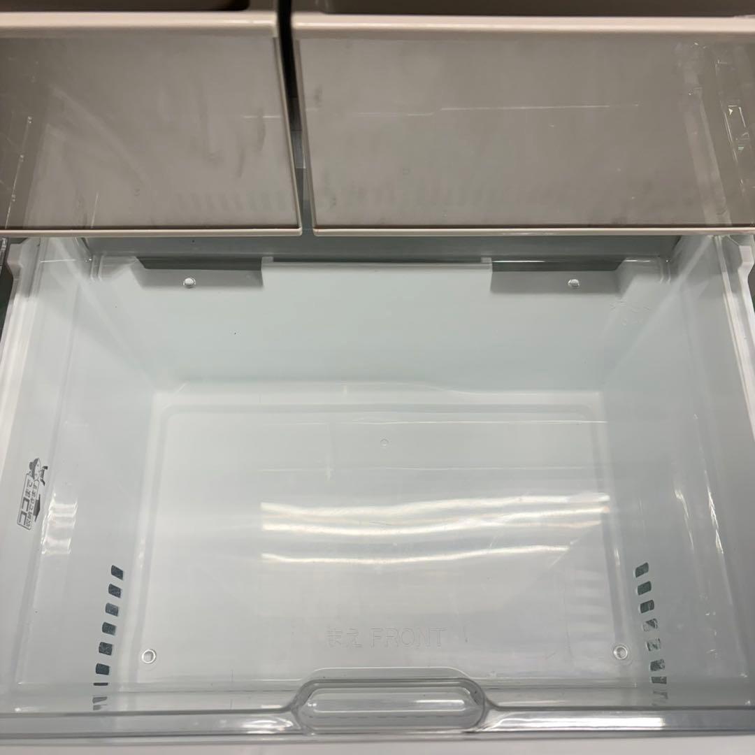 717 鏡面　ガラストップ　5ドア　左開き　大型冷蔵庫　400L強　美品　保証