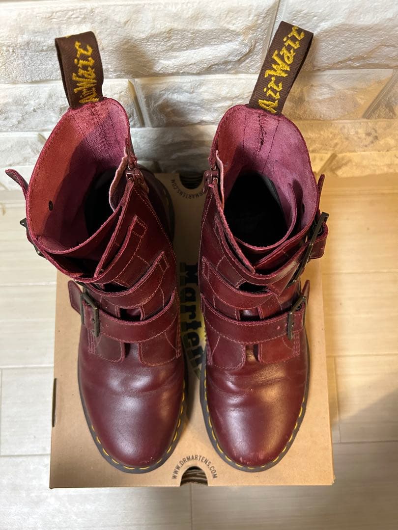 Dr. Martens BLAKE バーガンディ ベルトブーツ