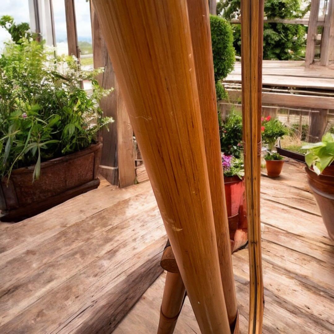 ラタン ヴィンテージ 姿見 籐家具 昭和