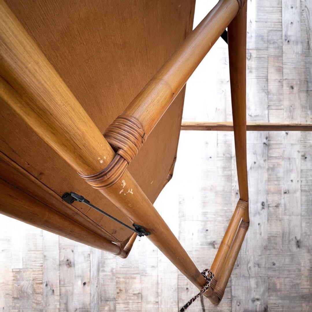 ラタン ヴィンテージ 姿見 籐家具 昭和