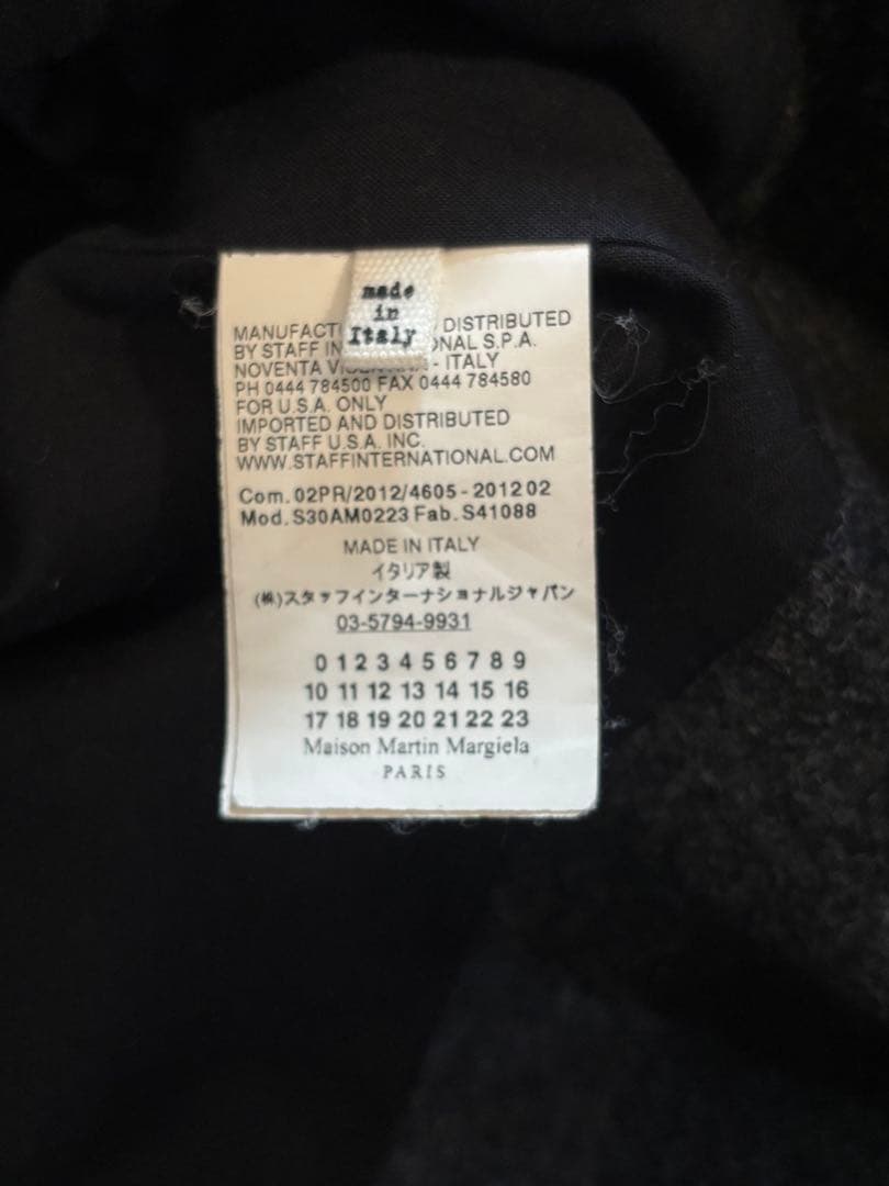マルジェラ　ショート丈ダッフルコート