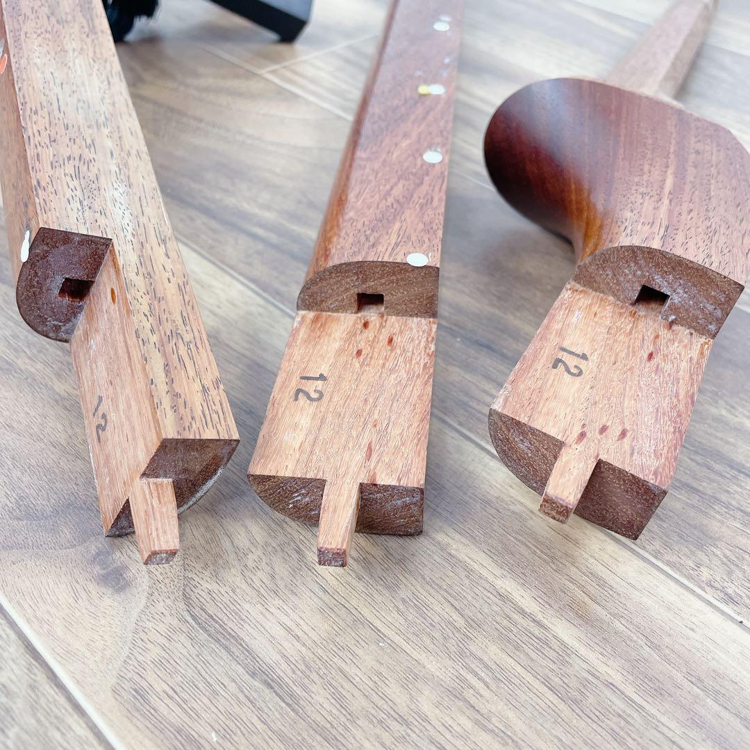 津軽三味線　花梨　丸打胴　津軽塗胴掛　太棹　正寸　天神欠け無　鼈甲撥付　平溝