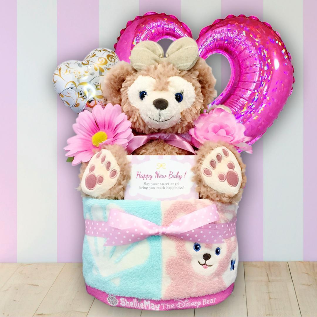 ●出産祝いに大人気！シェリーメイ豪華パペットおむつケーキ 女の子