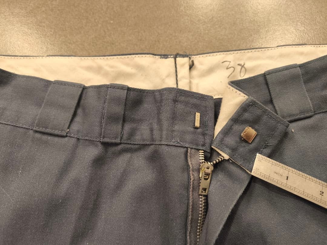 Dickies 874 USA製 70s チビタグ アルミジップ　グレー 12