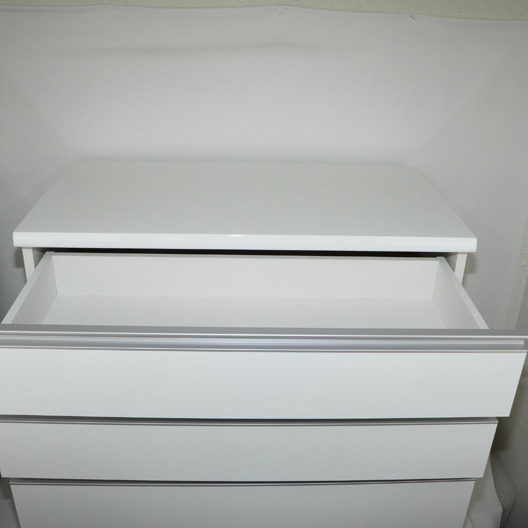 キャスター付き　チェスト 3段　ホワイト　タンス　キッチンカウンター