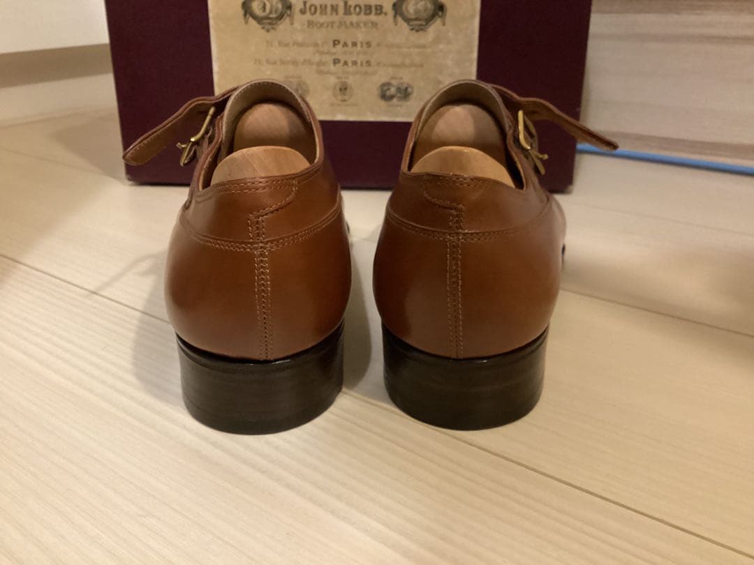 極美品John Lobbパリ　ビスポーク　モンクストラップ