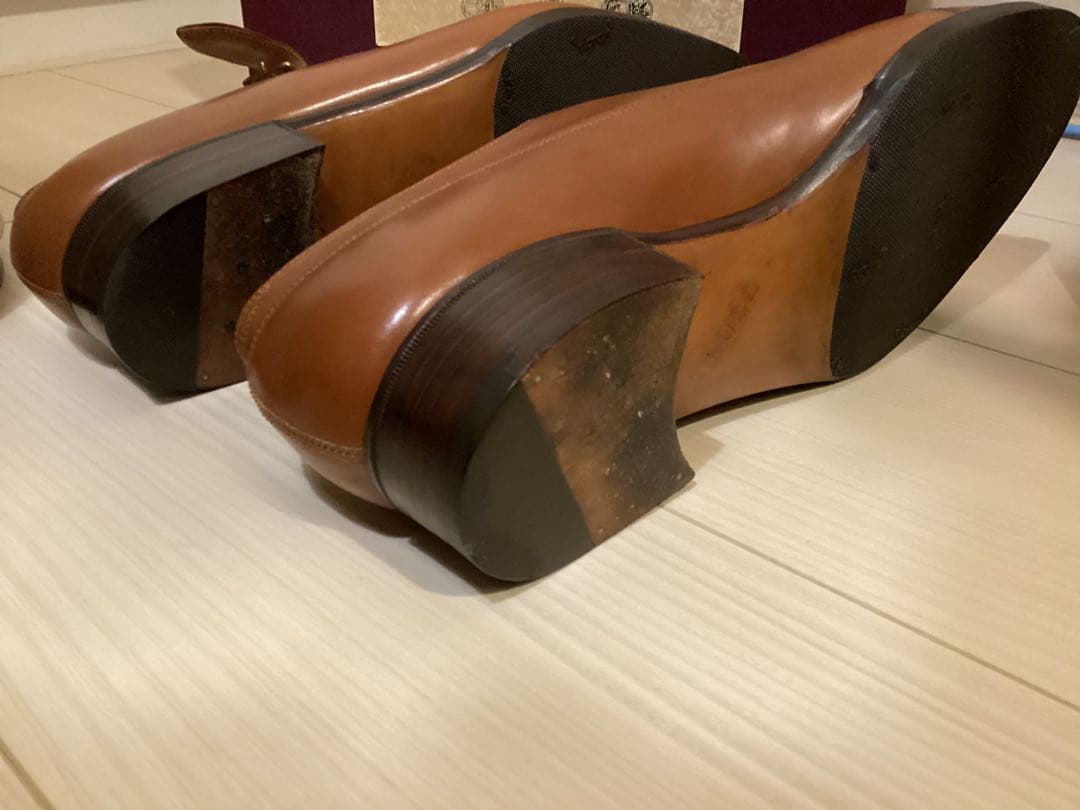 極美品John Lobbパリ　ビスポーク　モンクストラップ