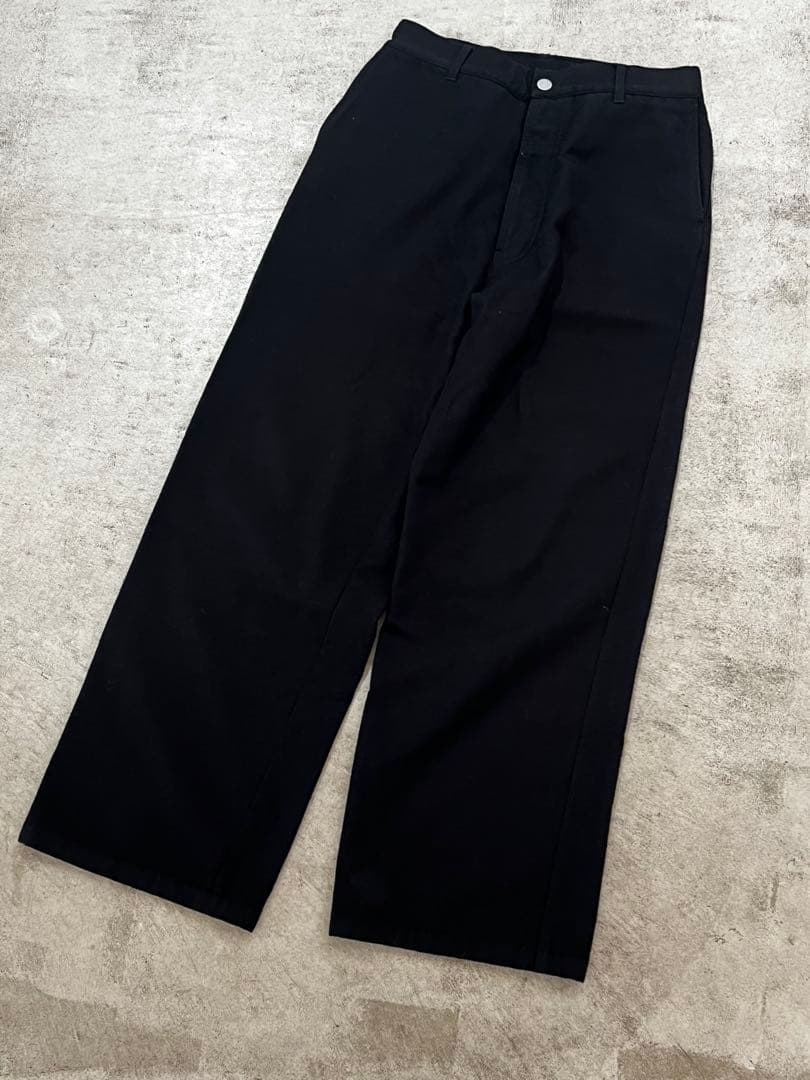 Maison Margiela ウール ワイドスラックス ブラック　44