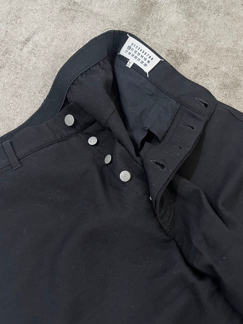 Maison Margiela ウール ワイドスラックス ブラック　44