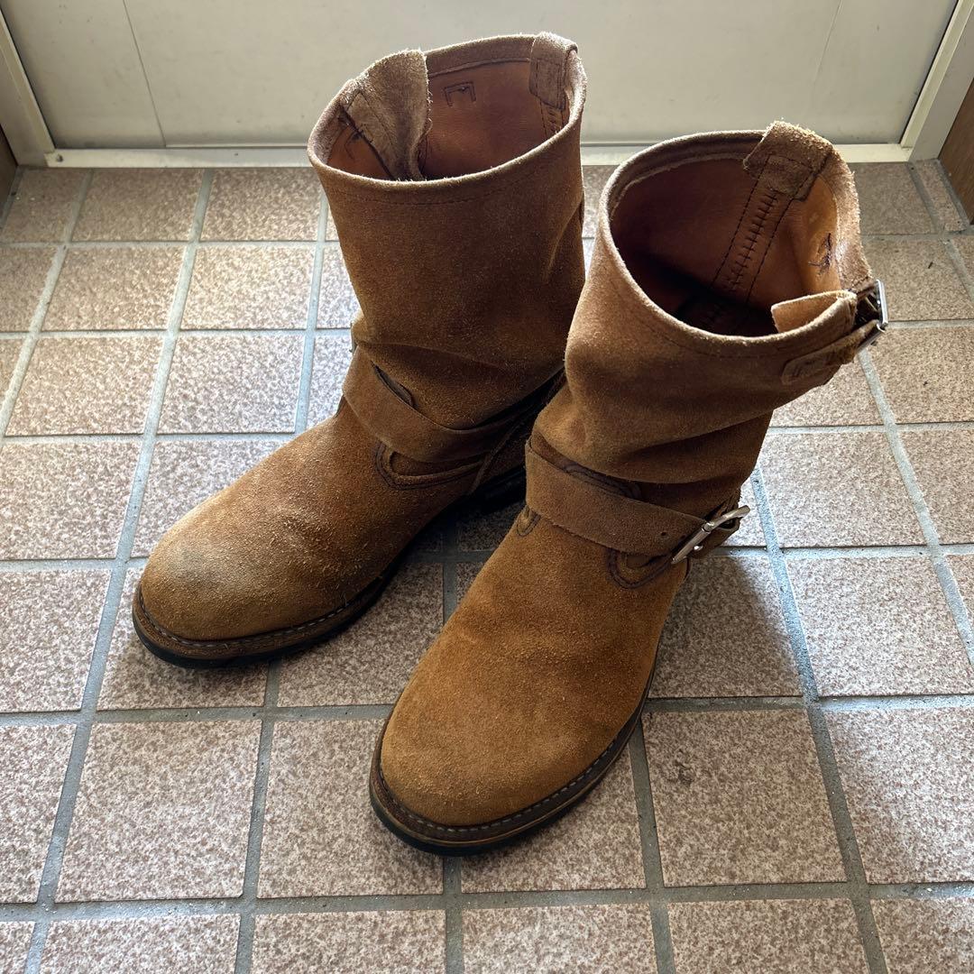 廃盤レッドウイング8178ブラウン スエード エンジニアブーツ 9ハーフ