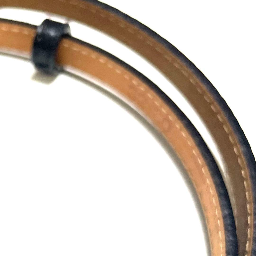 美品❗️LOEWE ロエベ アナグラム スリムベルト ブラック レザー 細ベルト