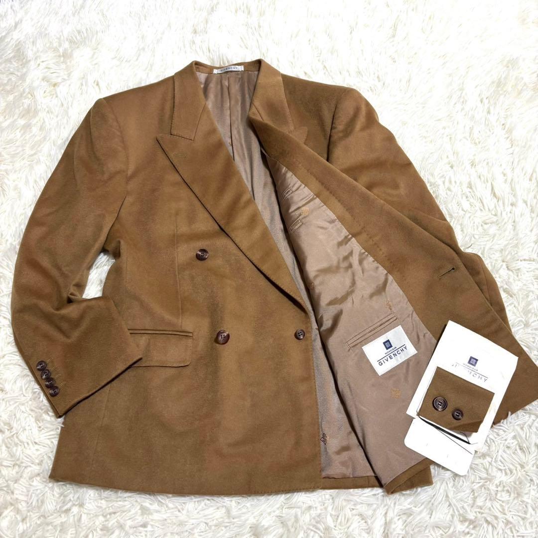 【美品】GIVENCHY カシミヤ100% テーラードジャケット　キャメル