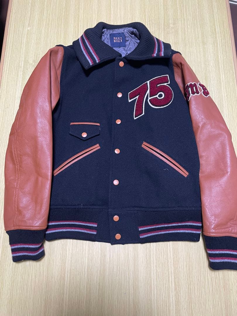 MEN'S BIGI スタジャン ネイビー/ブラウン ビンテージ80s〜90s