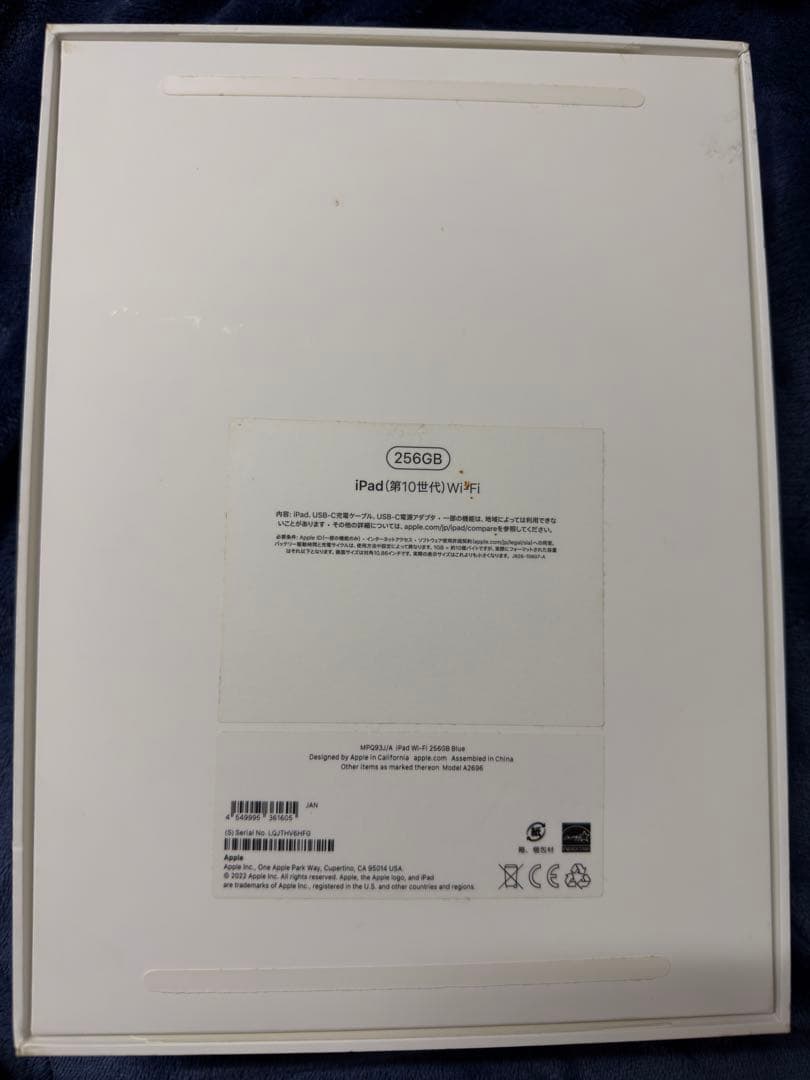 iPad 第10世代　Wi-Fiモデル　256GB