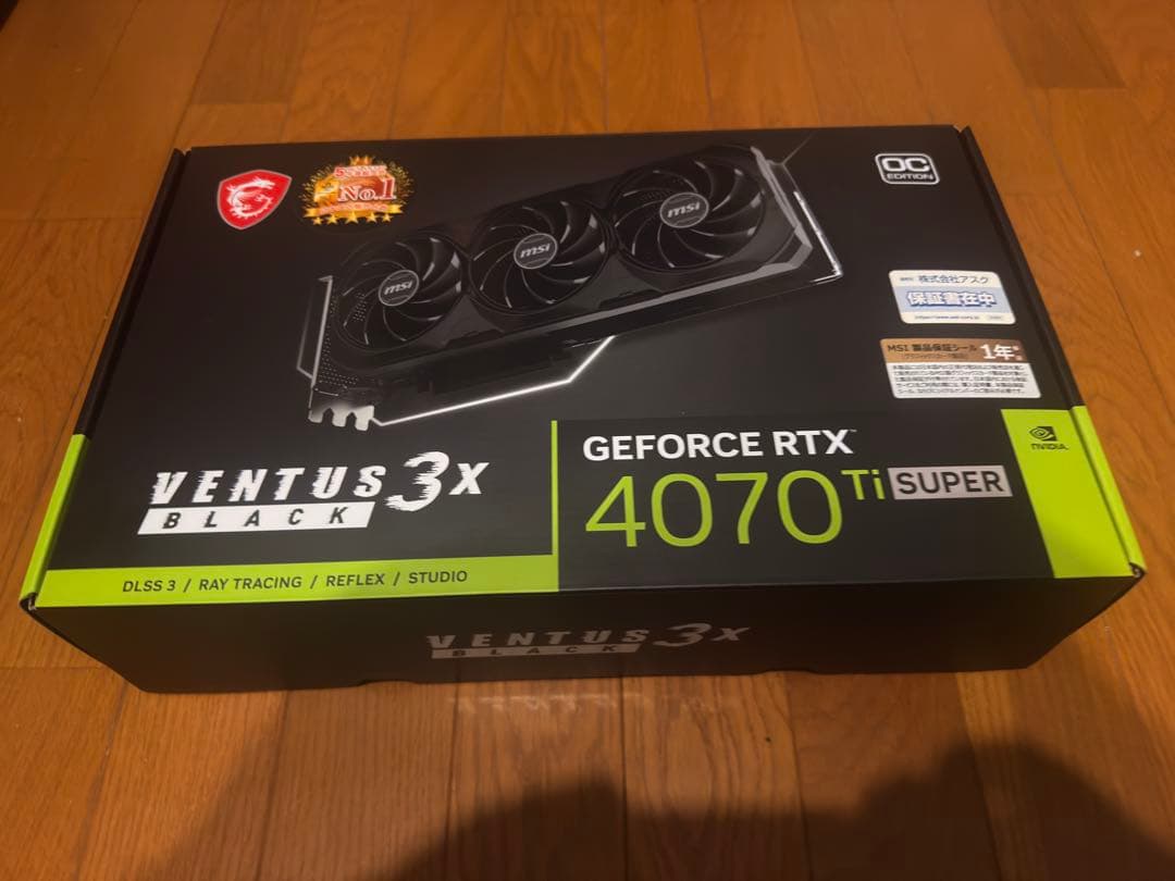 MSI VENTUS 3X 4070 Ti SUPER 本体　「中古動作品」