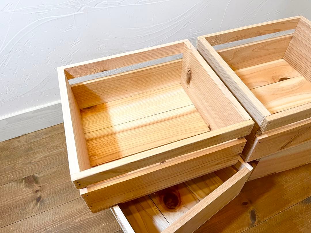 りんご箱 専用 収納小箱 4箱セット / 小物入れ 木箱 収納 雑貨 引出し