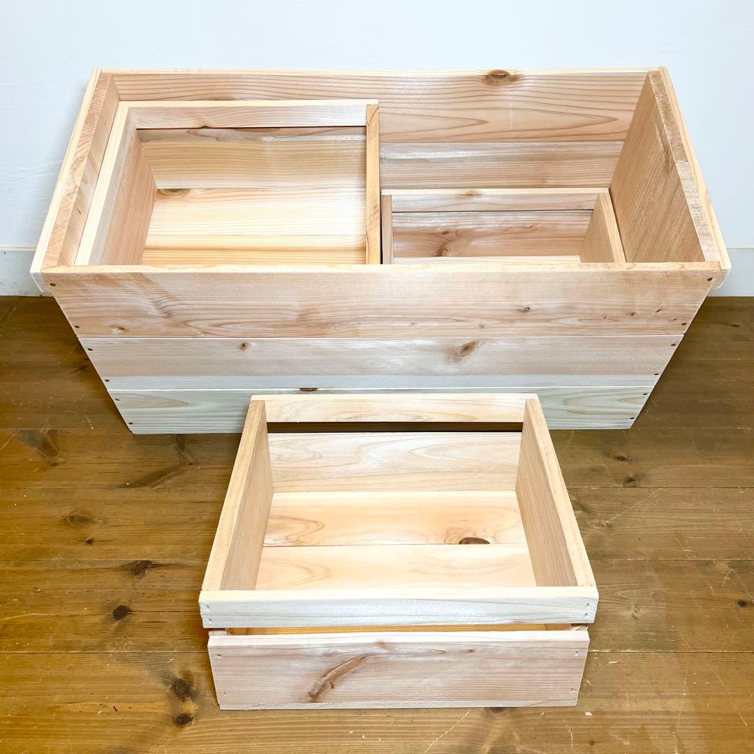 りんご箱 専用 収納小箱 4箱セット / 小物入れ 木箱 収納 雑貨 引出し