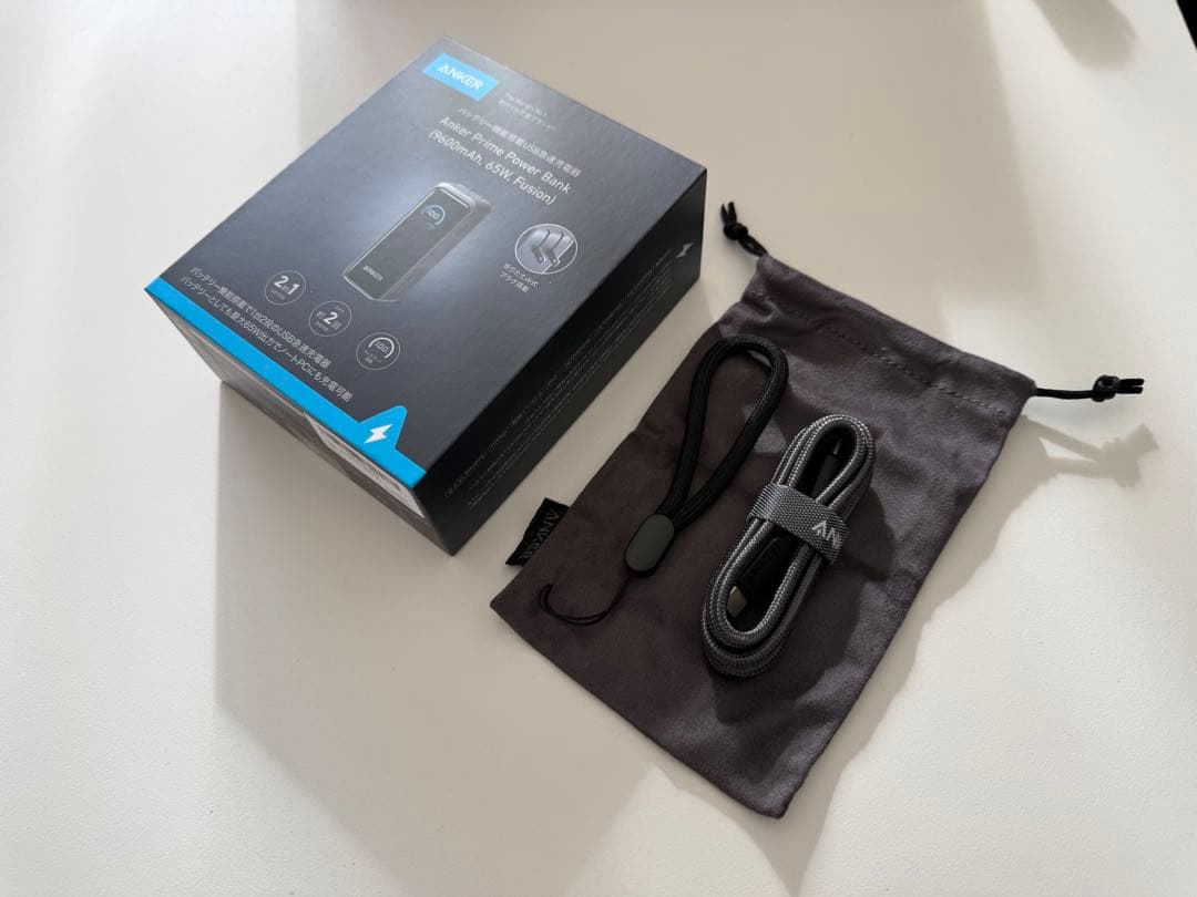 Anker Prime Power Bank 9600mAh 専用ケース&箱付属