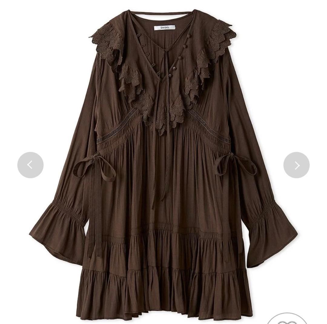 値下げ★即日発送［新品］snidel コットンライクラッフルカラーチュニック