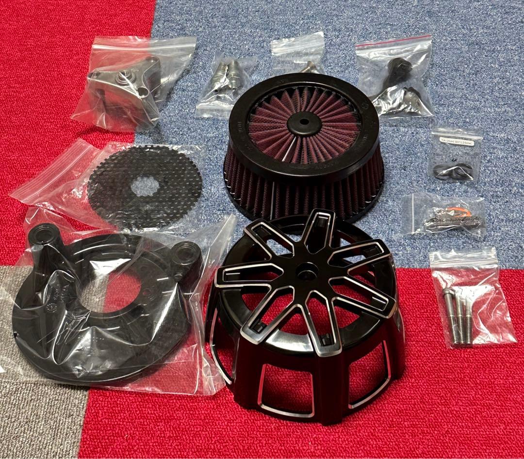 純正　SE エクストリームビレット　エアクリーナー　チゼル　ブラック　ハーレー