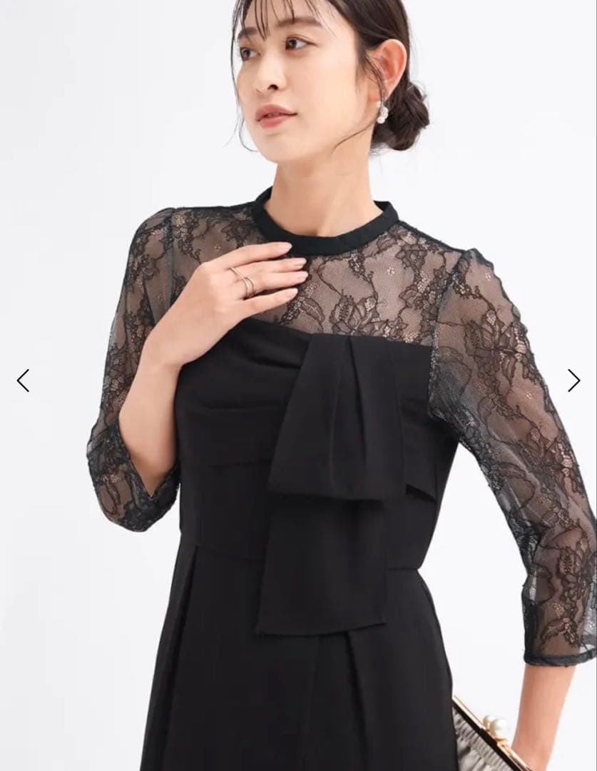 パンツレイヤードスリットドレス