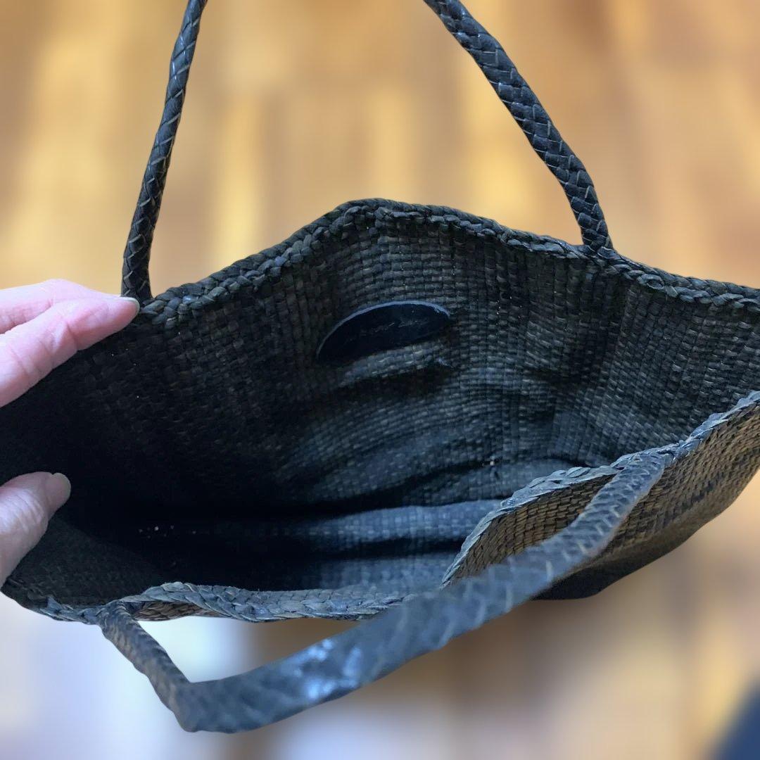 【値下げ】ヨーガンレール革メッシュブラックバッグ