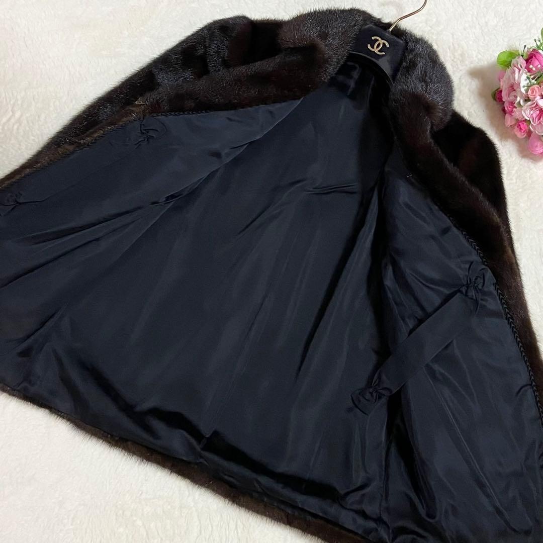【極美品】 ミンク 本毛皮 コート なめし柔らか 毛並み◎ 艶感◎