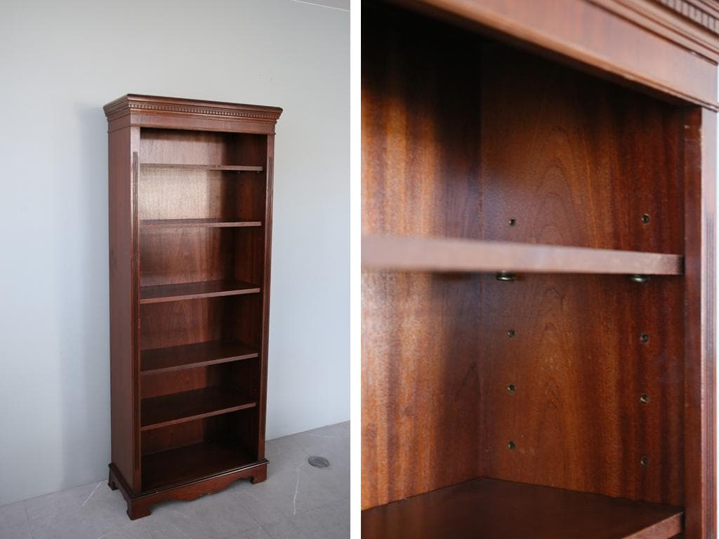 英国アンティーク木製ブックシェルフ/本棚/オープンラック/飾り棚(89-99)