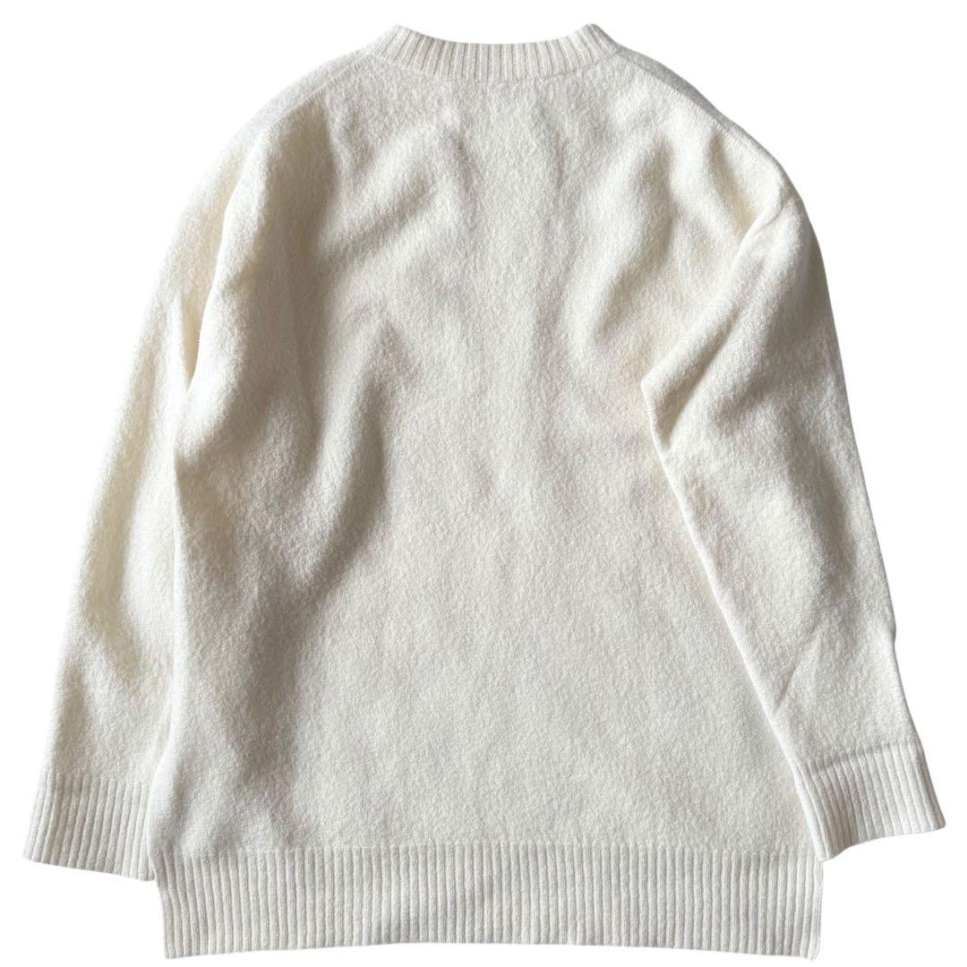 近年 JIL SANDER サイドスリット ニット クルーネック ホワイト系