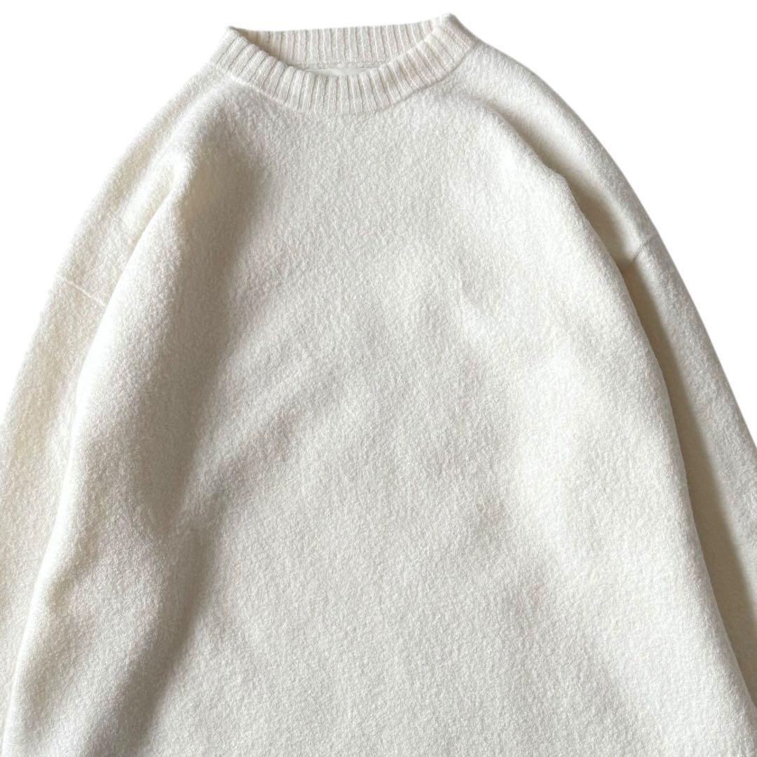 近年 JIL SANDER サイドスリット ニット クルーネック ホワイト系