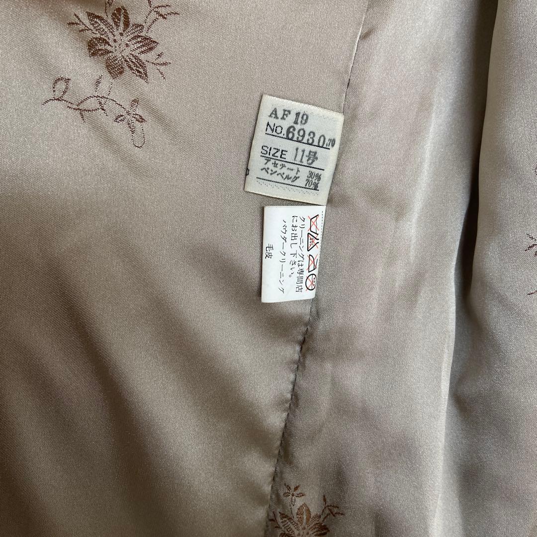 美品⭐️SAGAFOXサガフォックス ハーフコート ボリューミー銀サガ　キャメル