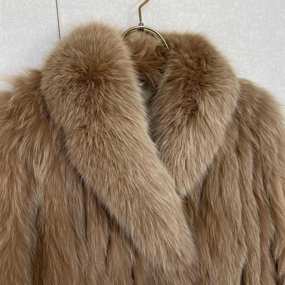 美品⭐️SAGAFOXサガフォックス ハーフコート ボリューミー銀サガ　キャメル