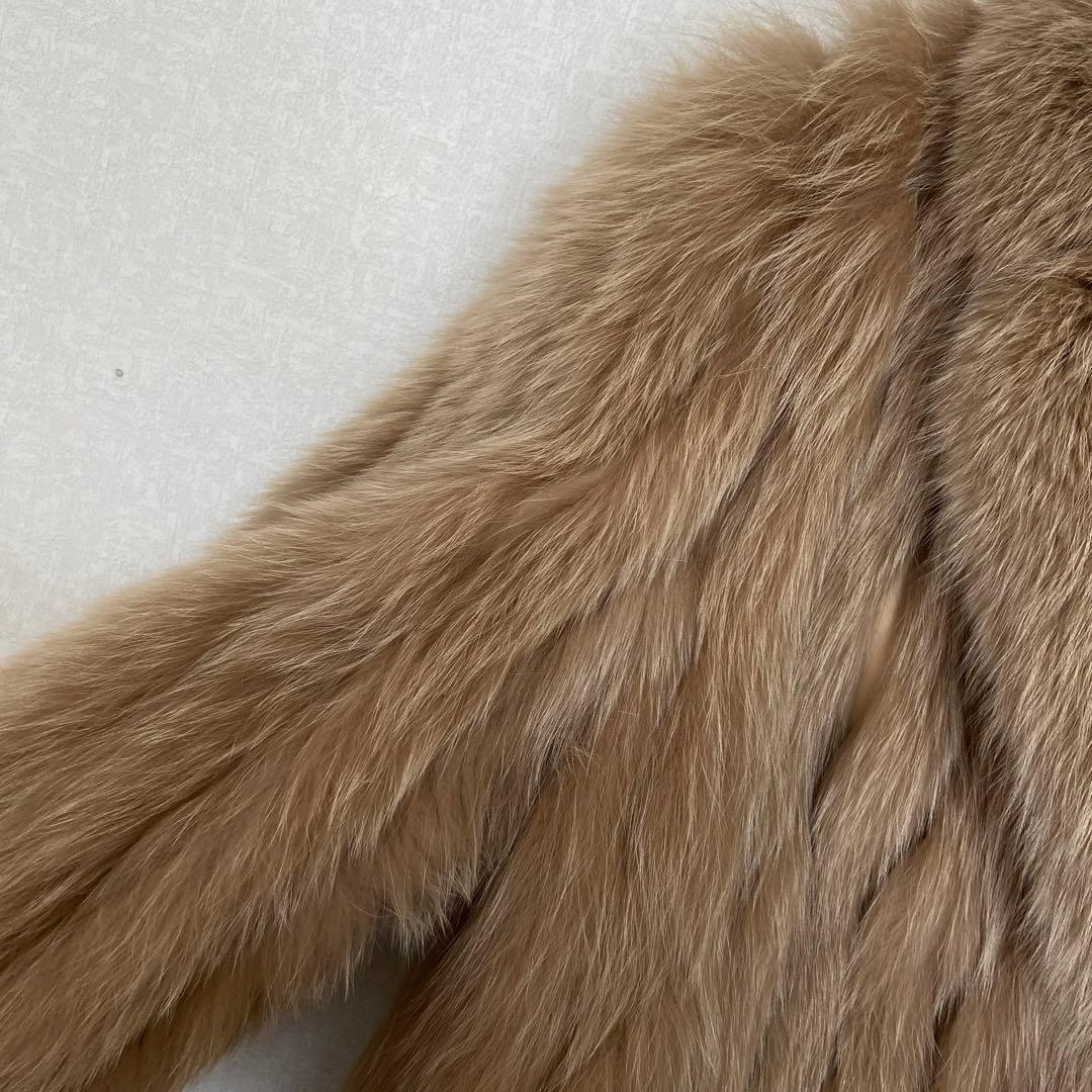 美品⭐️SAGAFOXサガフォックス ハーフコート ボリューミー銀サガ　キャメル