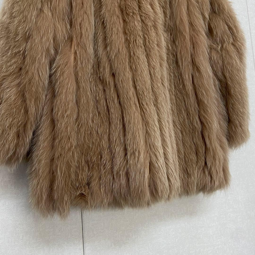 美品⭐️SAGAFOXサガフォックス ハーフコート ボリューミー銀サガ　キャメル