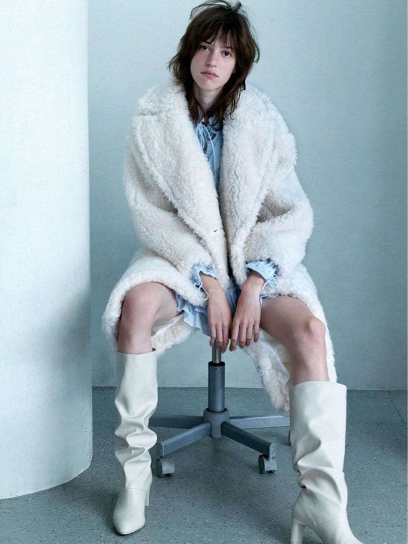 SNIDEL ボアロングコート