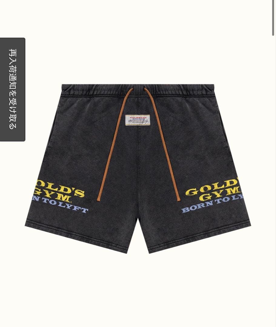 【完売】LYFT GOLD'S GYM ブラックショートパンツL