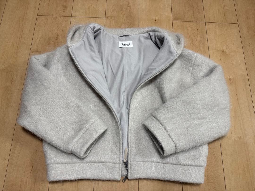 【値下】LE GLAZIK ウールモヘヤ ジップパーカー