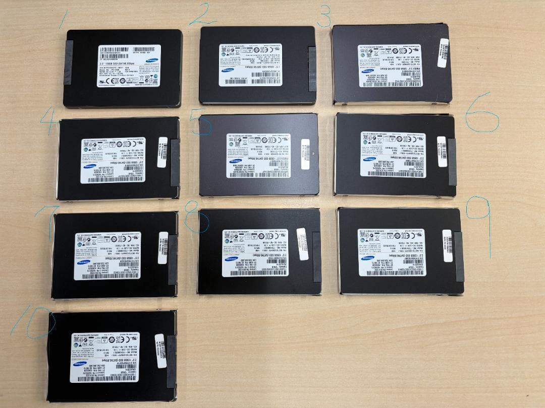 サムスン SAMSUNG SSD SATA 128GB*10個