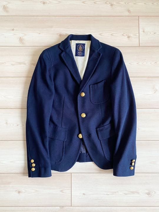 Deuxieme Classe 金ボタン ラッチニット チビ紺ブレ 38