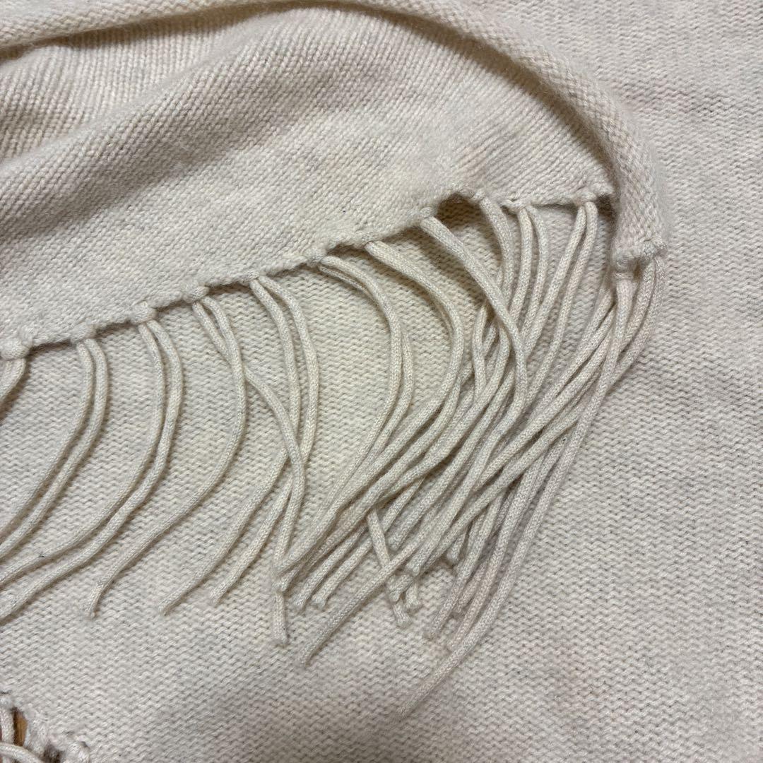 JOSEPH ジョセフ　カシミア　100 フリンジ　大判　ニットポンチョ