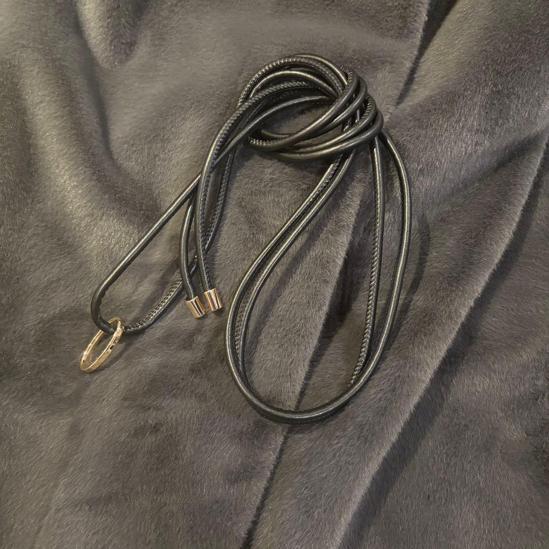 anuans ECOPEL ノーカラーファーコート