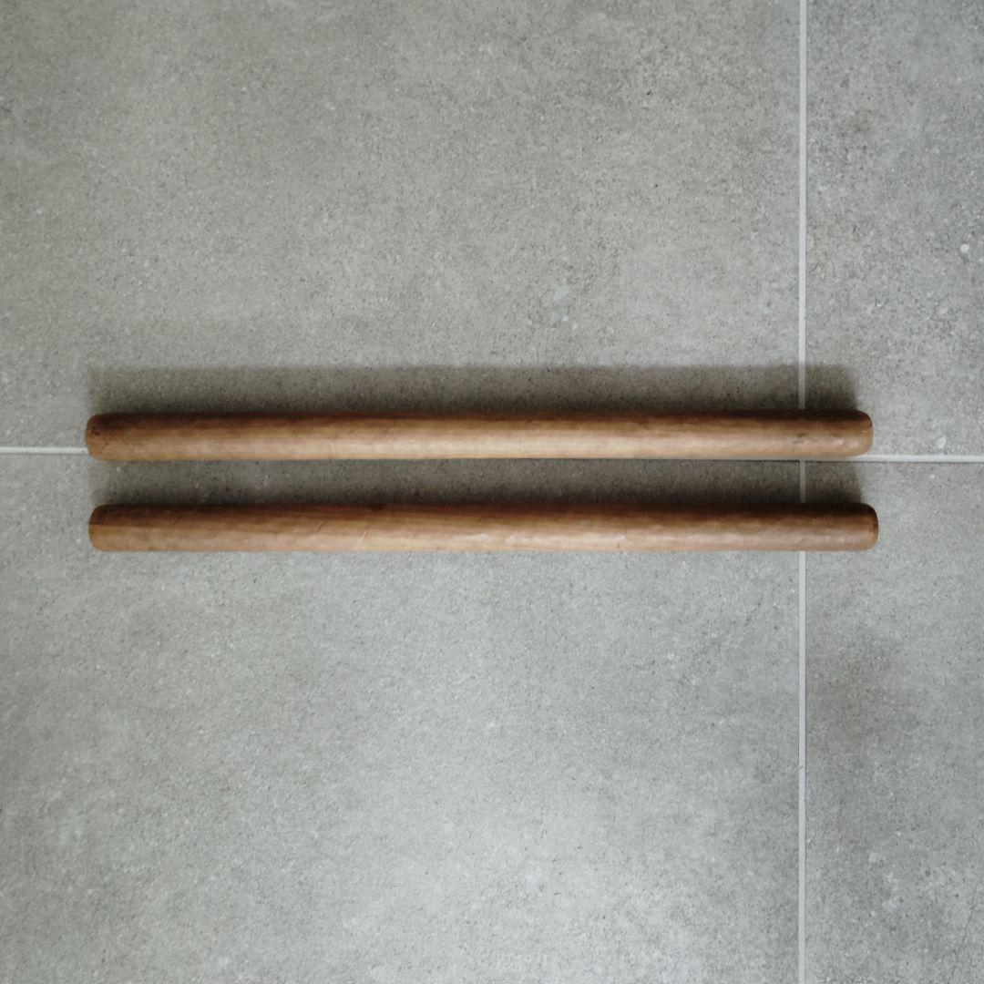 和太鼓 長胴 一尺 φ30cm 木製皮張 鉄製取手4箇所 撥 台付セット