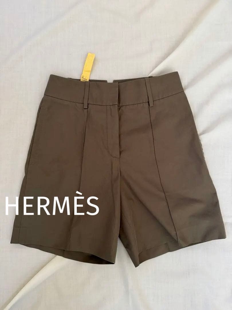 美品 HERMÈS エルメス ブラウン ショートパンツ 34