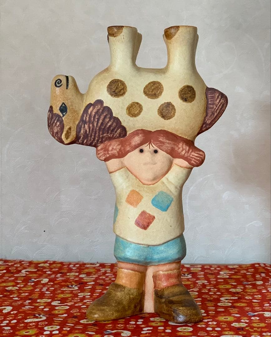 リサ・ラーソン【長くつ下のピッピ】馬を持ち上げるピッピ 北欧雑貨 《美品・レア》