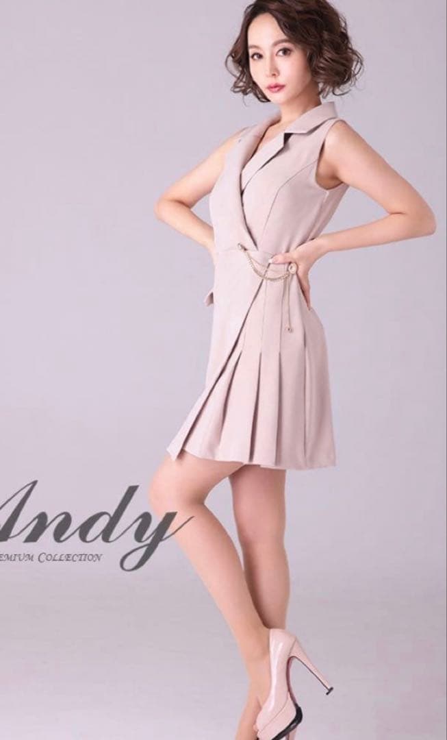 Andy ベージュ ノースリーブドレス