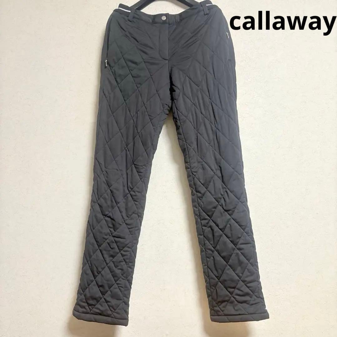 【極美品】キャロウェイcallaway パンツ 黒ブラック キルティング