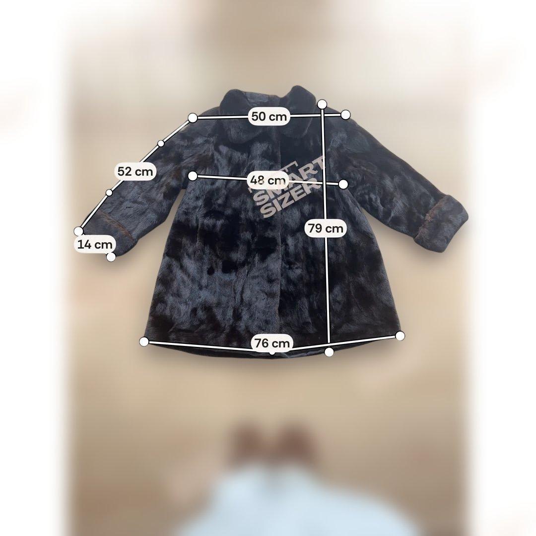 高級 EMBA エンバ ミンクファーコート リアルファー ダークブラウン F